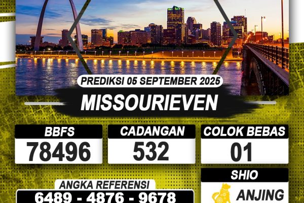 PREDIKSI MISSOURIEVEN 05 AGUSTUS 2025 | PREDIKSI TOGEL KUNINGTOTO