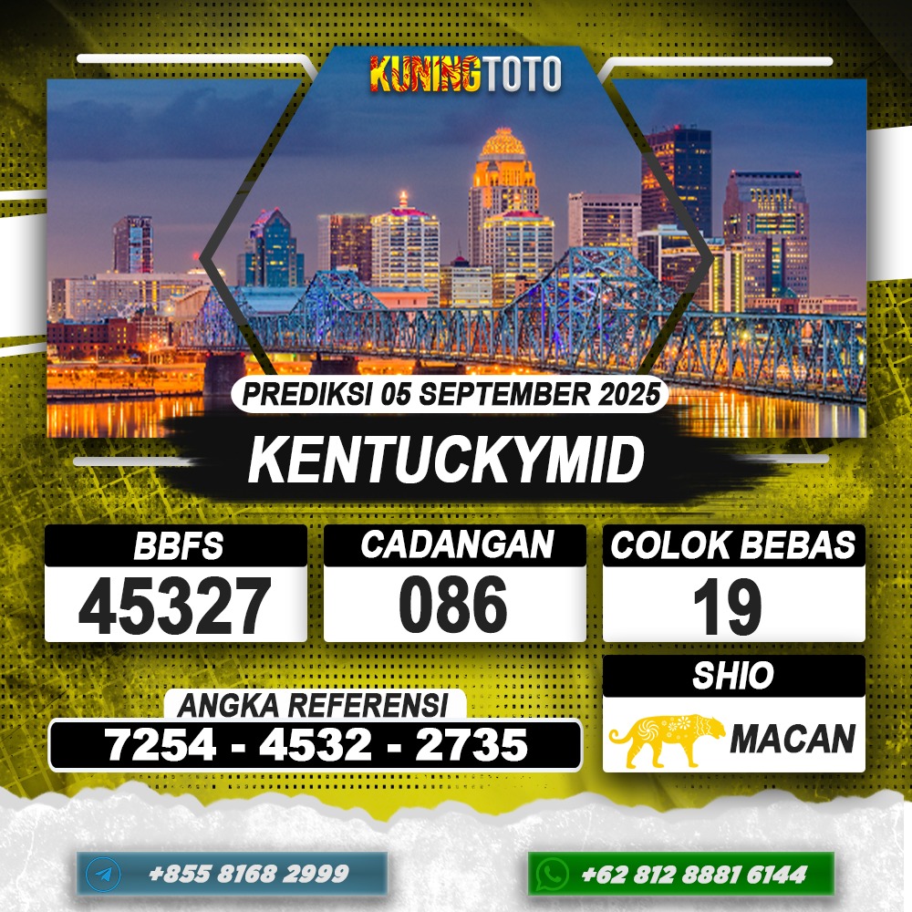 PREDIKSI KENTUCKYMID 05 SEPTEMBER 2025 | PREDIKSI TOGEL KUNINGTOTO
