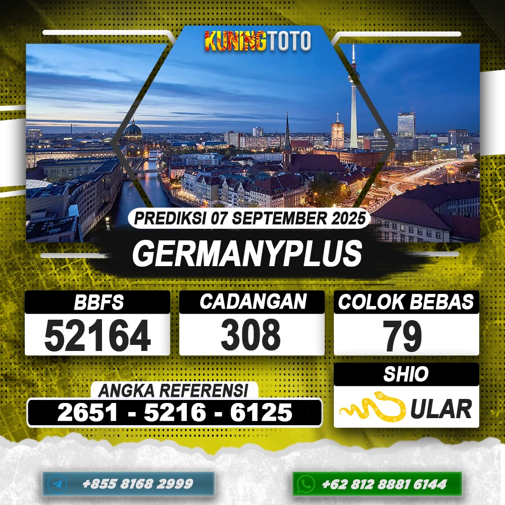 PREDIKSI GERMANYPLUS 07 SEPTEMBER 2025 | PREDIKSI TOGEL KUNINGTOTO