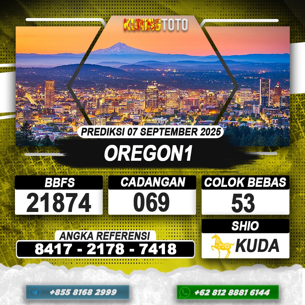 PREDIKSI OREGON1 07 SEPTEMBER 2025 | PREDIKSI TOGEL KUNINGTOTO