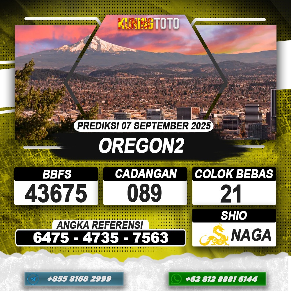 PREDIKSI OREGON2 07 SEPTEMBER 2025 | PREDIKSI TOGEL KUNINGTOTO