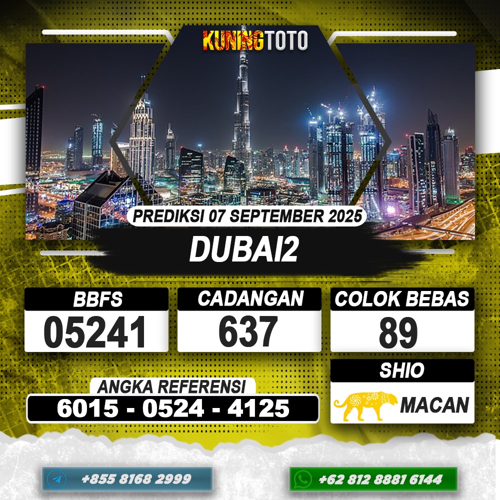 PREDIKSI DUBAI2 07 SEPTEMBER 2025 | PREDIKSI TOGEL KUNINGTOTO