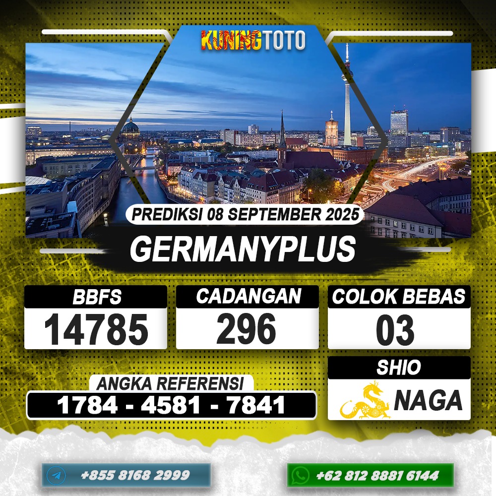PREDIKSI GERMANYPLUS 08 SEPTEMBER 2025 | PREDIKSI TOGEL KUNINGTOTO