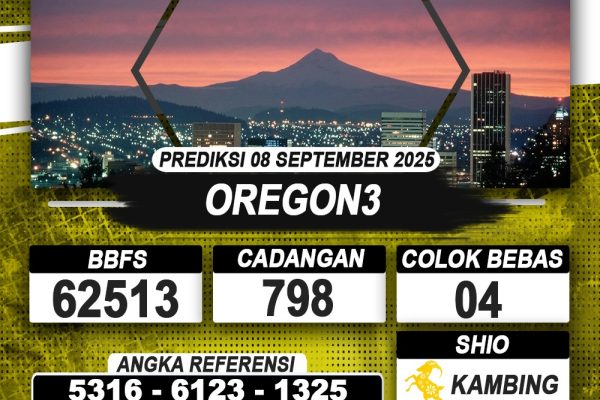 PREDIKSI OREGON3 08 SEPTEMBER 2025 | PREDIKSI TOGEL KUNINGTOTO