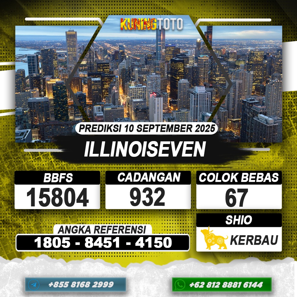 PREDIKSI ILLINOISEVEN 10 SEPTEMBER 2025 | PREDIKSI TOGEL KUNINGTOTO