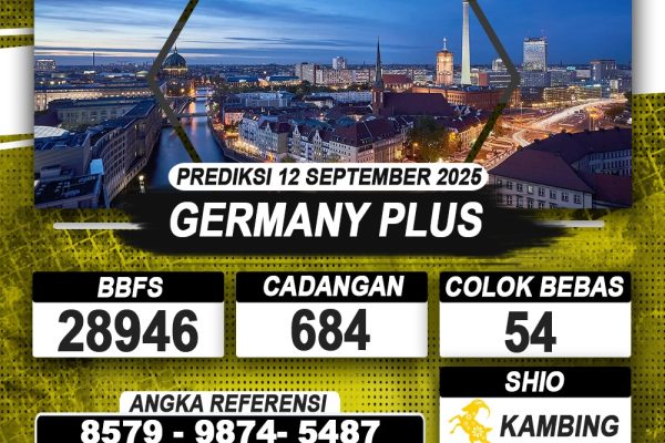PREDIKSI GERMANYPLUS 12 SEPTEMBER 2025 | PREDIKSI TOGEL KUNINGTOTO