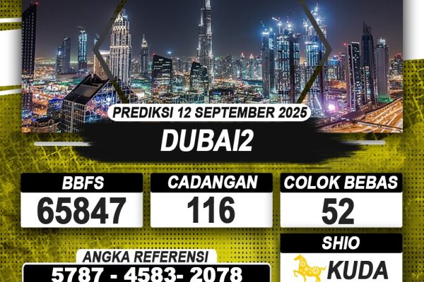 PREDIKSI DUBAI2 12 SEPTEMBER 2025 | PREDIKSI TOGEL KUNINGTOTO