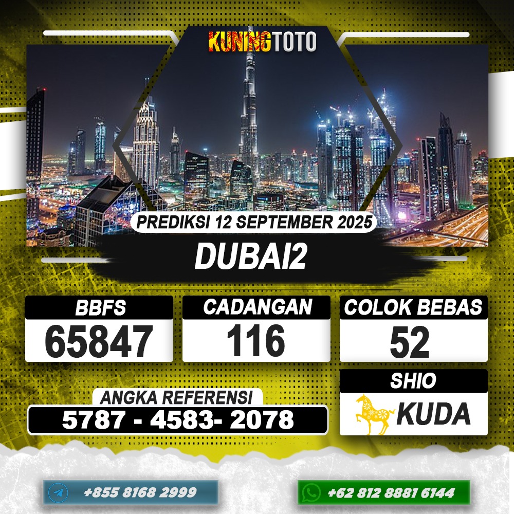 PREDIKSI DUBAI2 12 SEPTEMBER 2025 | PREDIKSI TOGEL KUNINGTOTO