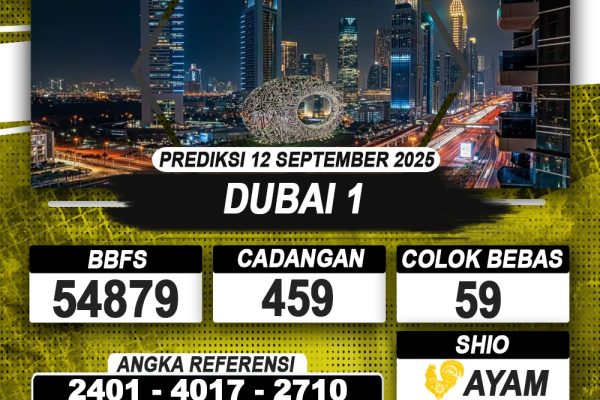 PREDIKSI DUBAI1 12 SEPTEMBER 2025 | PREDIKSI TOGEL KUNINGTOTO