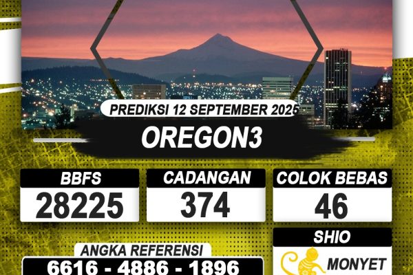 PREDIKSI OREGON3 12 SEPTEMBER 2025 | PREDIKSI TOGEL KUNINGTOTO