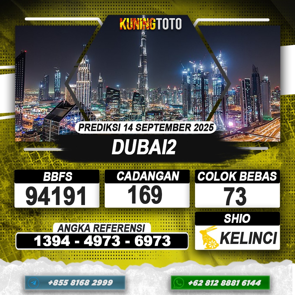 PREDIKSI DUBAI2 14 SEPTEMBER 2025 | PREDIKSI TOGEL KUNINGTOTO