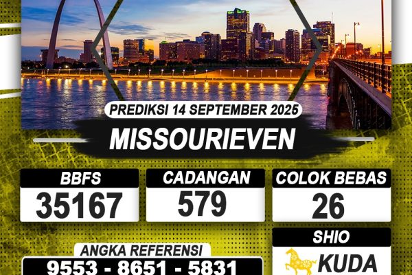PREDIKSI MISSOURIEVEN 14 AGUSTUS 2025 | PREDIKSI TOGEL KUNINGTOTO