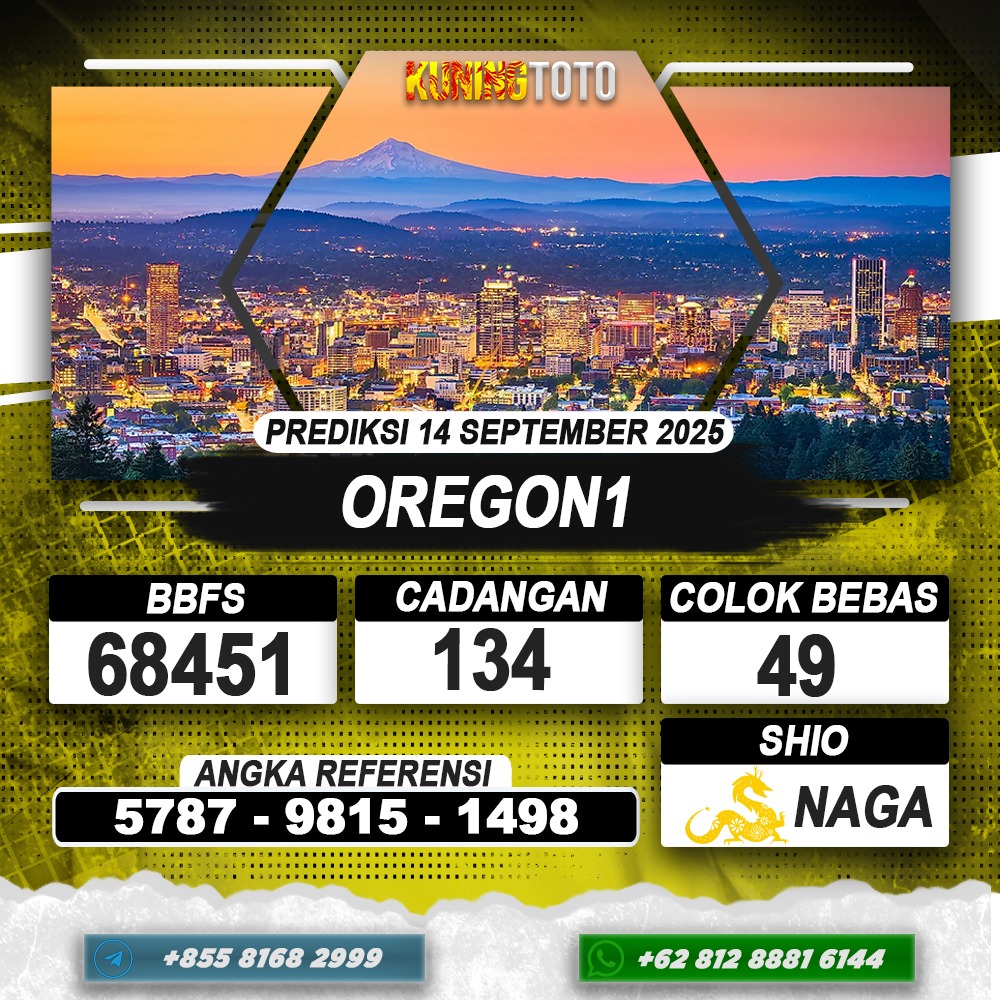 PREDIKSI OREGON1 14 SEPTEMBER 2025 | PREDIKSI TOGEL KUNINGTOTO