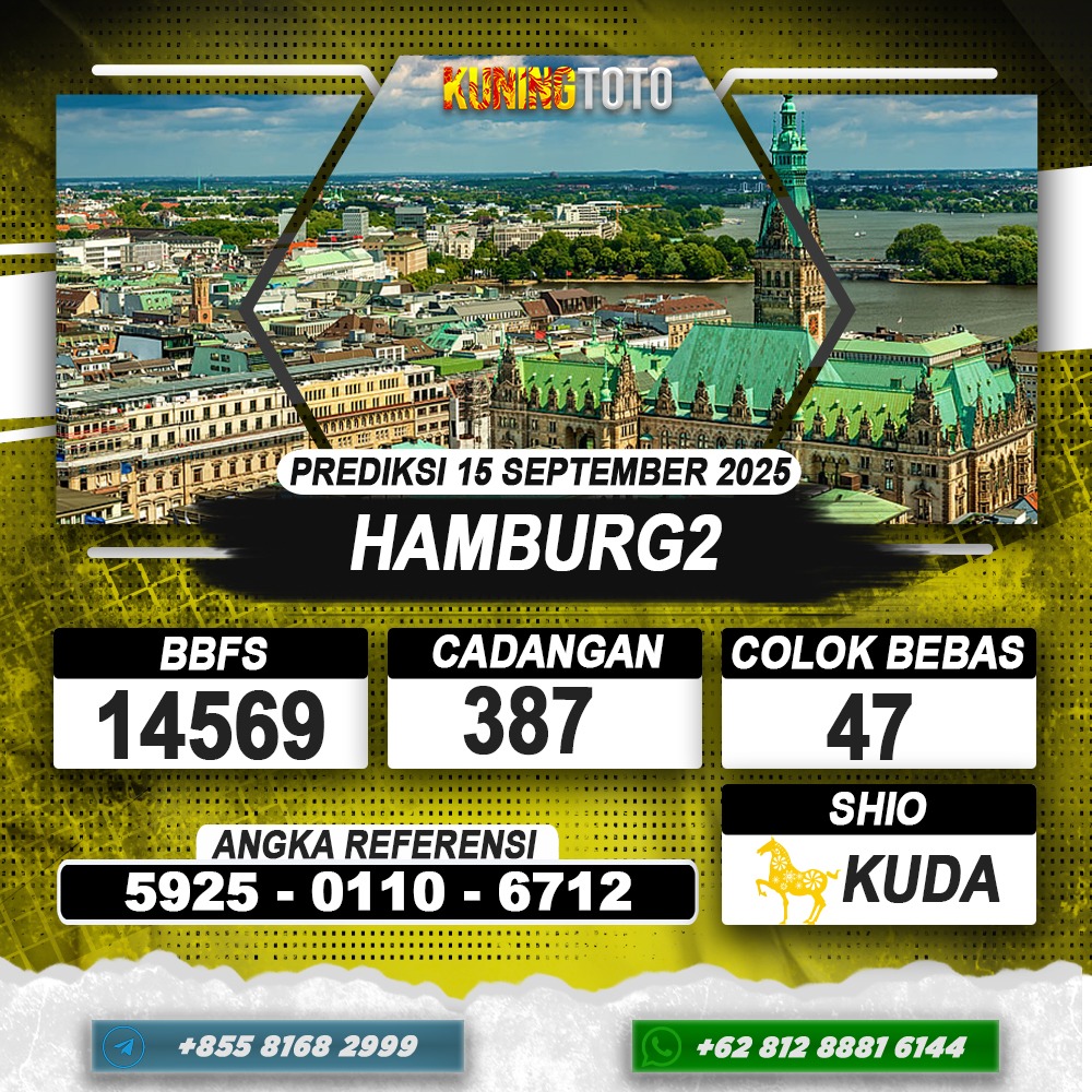 PREDIKSI HAMBURG2 15 SEPTEMBER 2025 | PREDIKSI TOGEL KUNINGTOTO