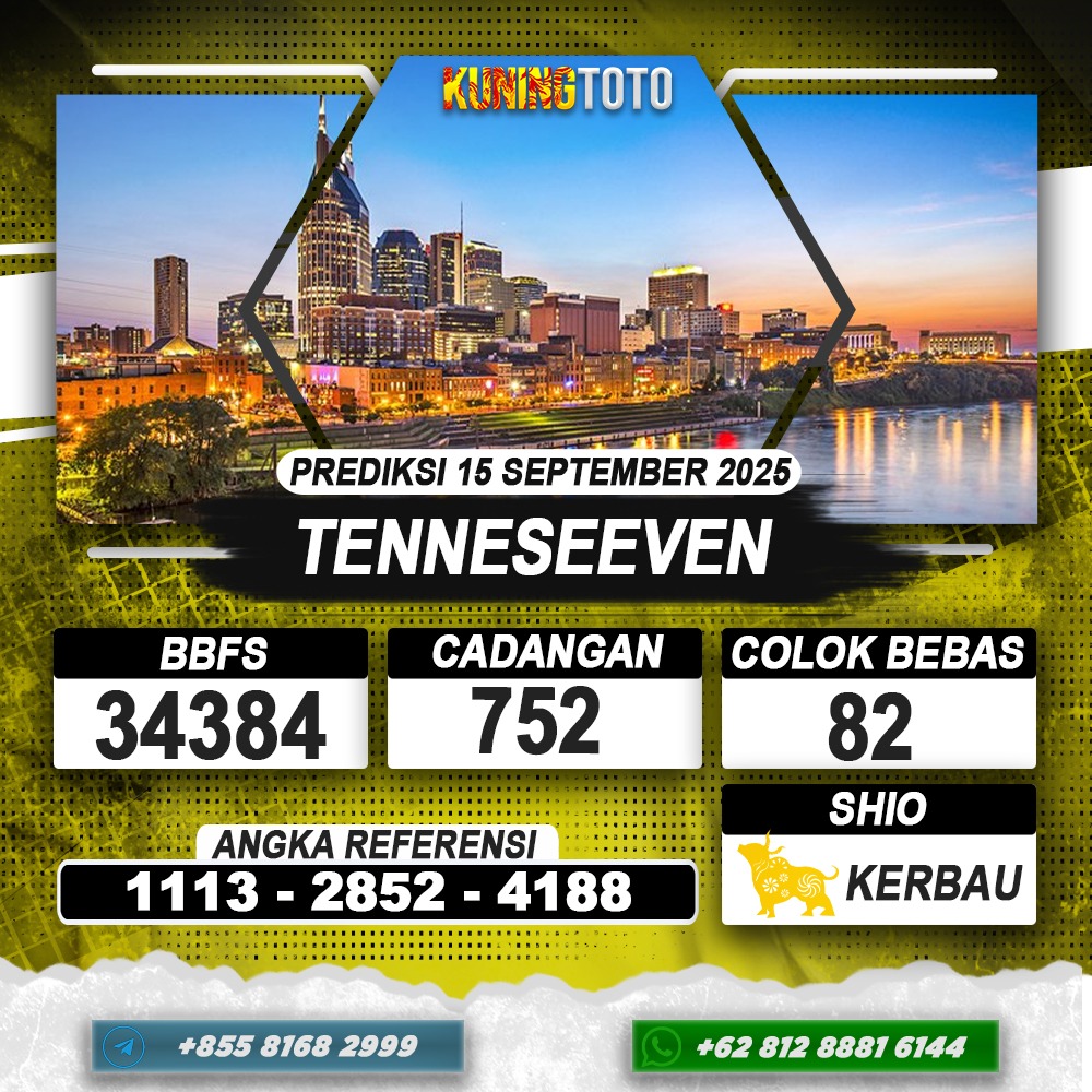 PREDIKSI TENNESEEVEN 15 SEPTEMBER 2025 | PREDIKSI TOGEL KUNINGTOTO