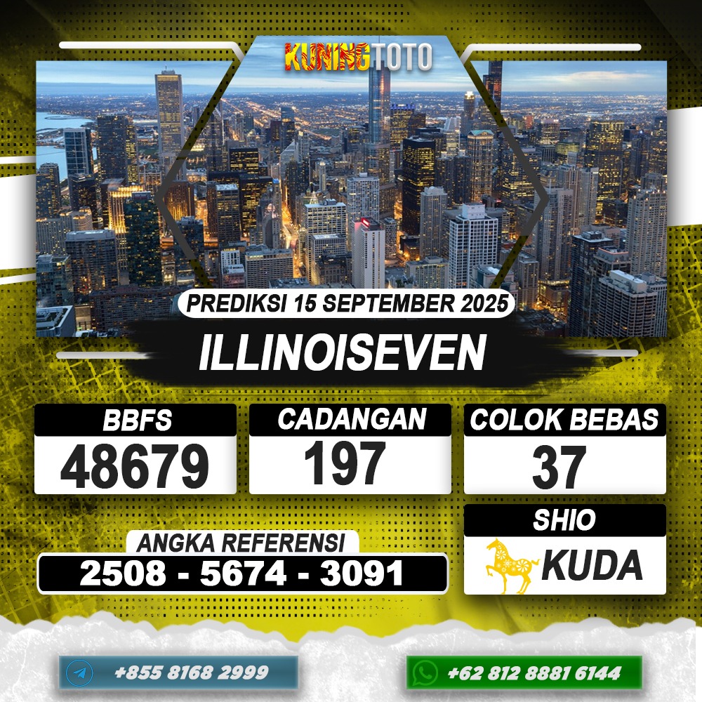 PREDIKSI ILLINOISEVEN 15 SEPTEMBER 2025 | PREDIKSI TOGEL KUNINGTOTO