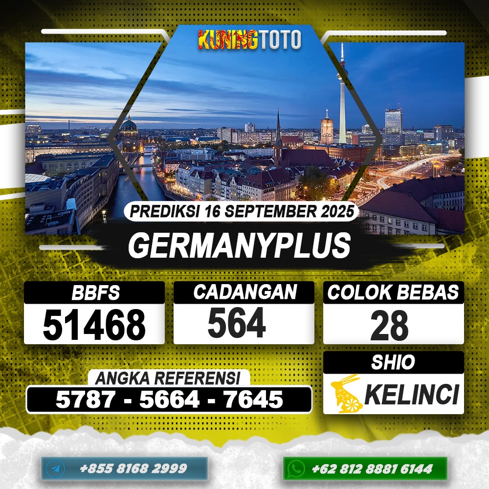 PREDIKSI GERMANYPLUS 16 SEPTEMBER 2025 | PREDIKSI TOGEL KUNINGTOTO