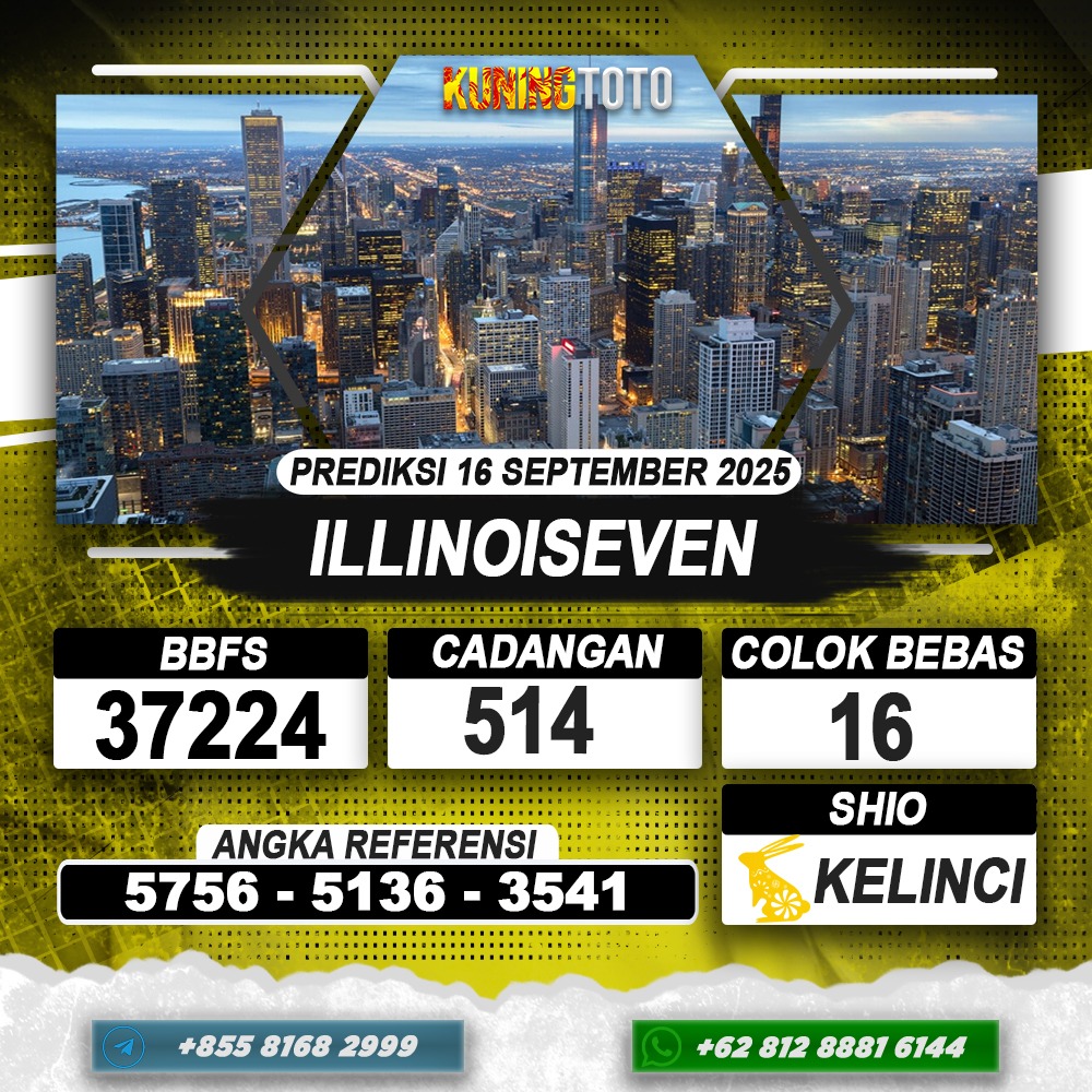PREDIKSI ILLINOISEVEN 16 SEPTEMBER 2025 | PREDIKSI TOGEL KUNINGTOTO