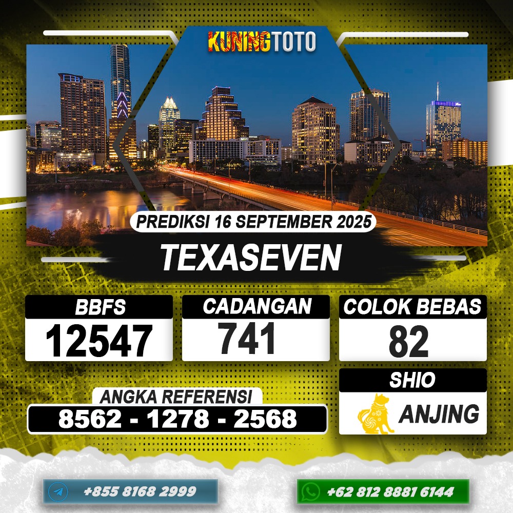 PREDIKSI TEXASEVEN 16 SEPTEMBER 2025 | PREDIKSI TOGEL KUNINGTOTO