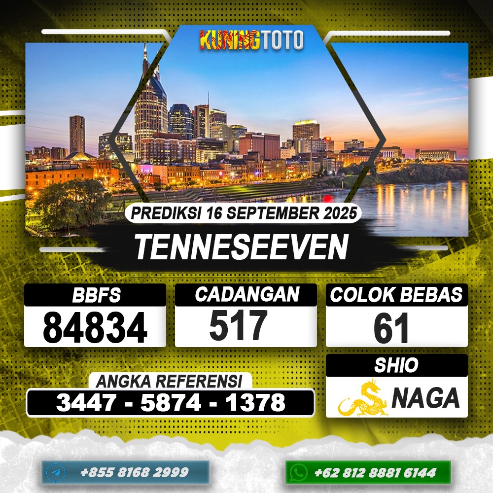 PREDIKSI TENNESEEVEN 16 SEPTEMBER 2025 | PREDIKSI TOGEL KUNINGTOTO