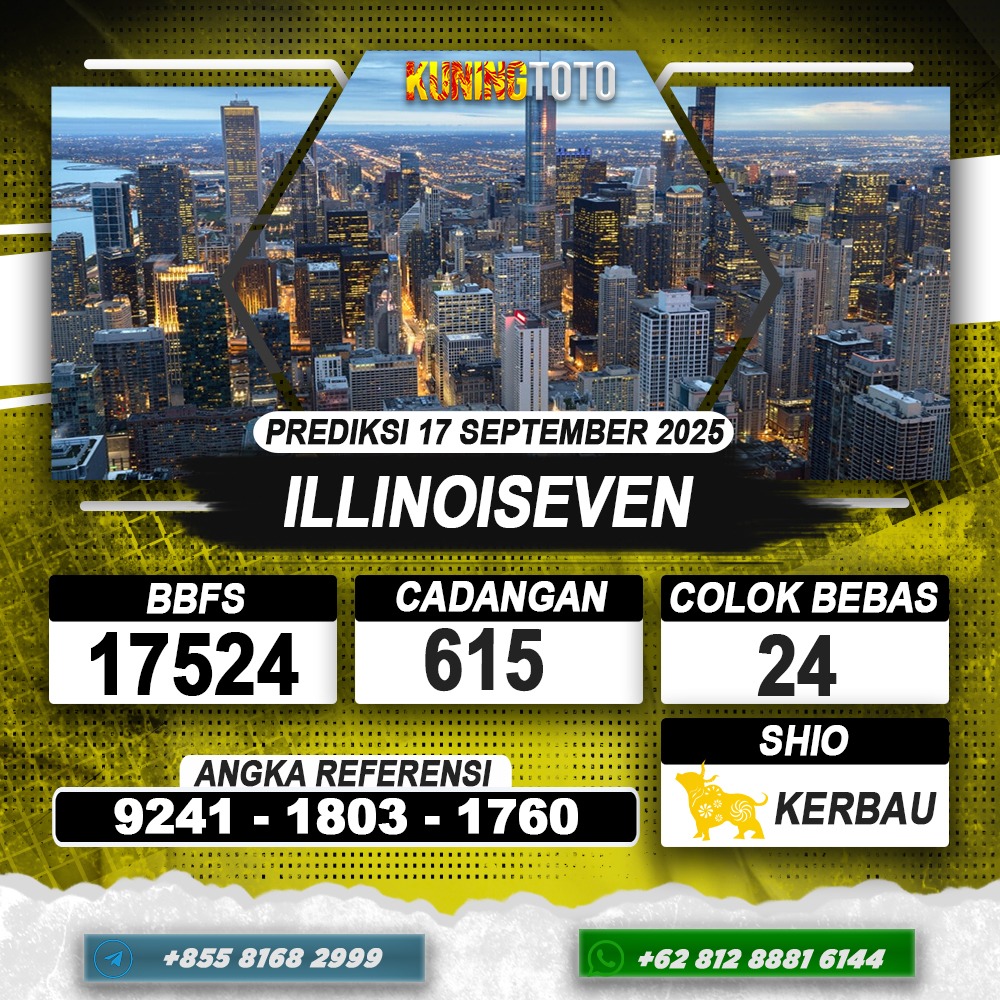PREDIKSI ILLINOISEVEN 17 SEPTEMBER 2025 | PREDIKSI TOGEL KUNINGTOTO