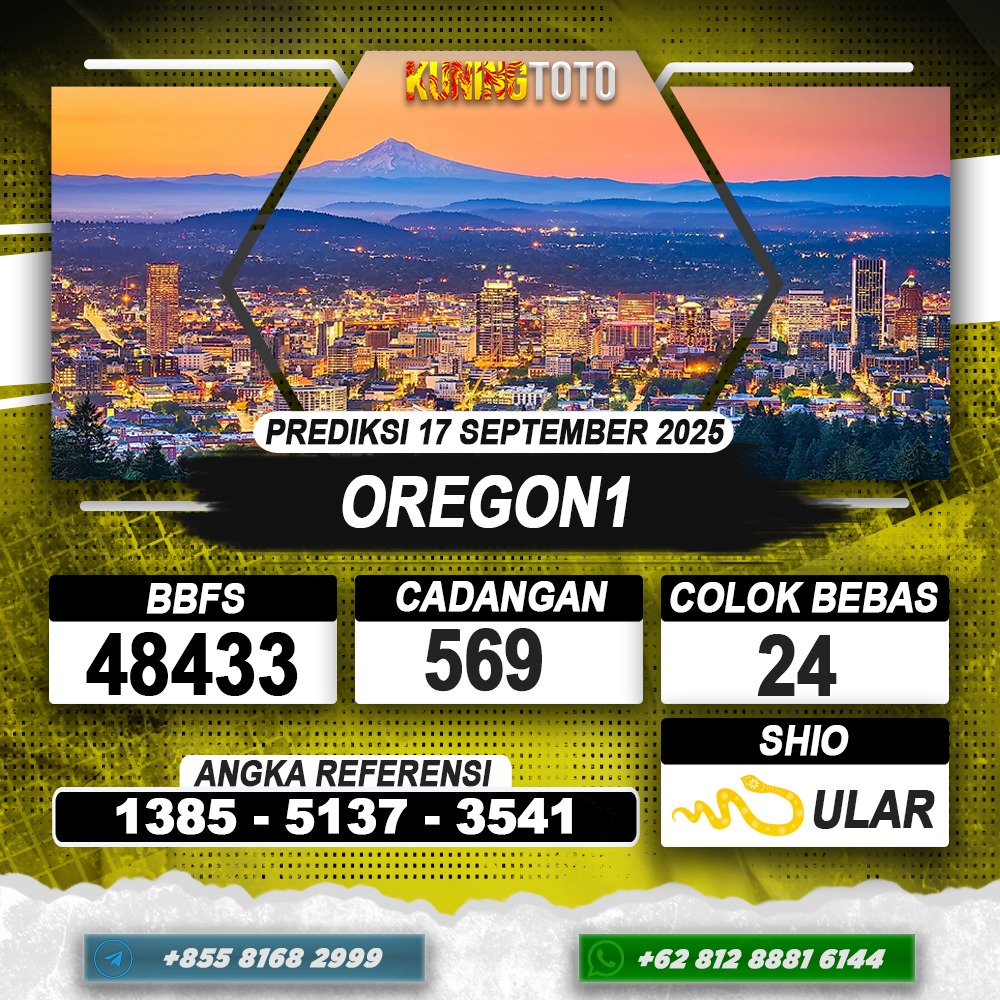 PREDIKSI OREGON1 17 SEPTEMBER 2025 | PREDIKSI TOGEL KUNINGTOTO