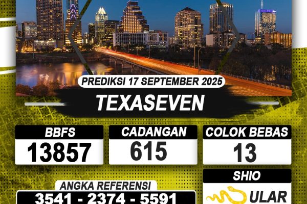 PREDIKSI TEXASEVEN 17 SEPTEMBER 2025 | PREDIKSI TOGEL KUNINGTOTO
