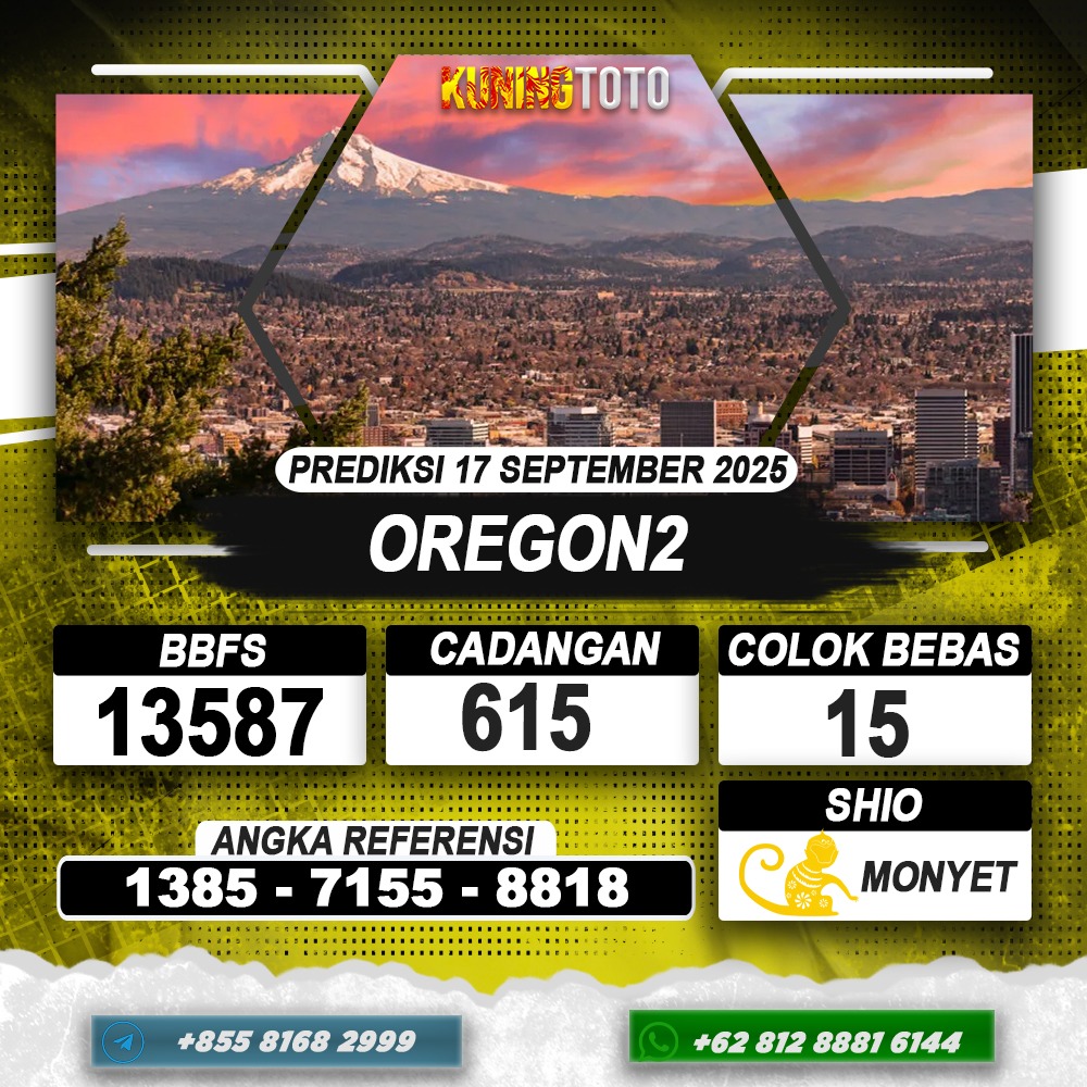 PREDIKSI OREGON2 17 SEPTEMBER 2025 | PREDIKSI TOGEL KUNINGTOTO