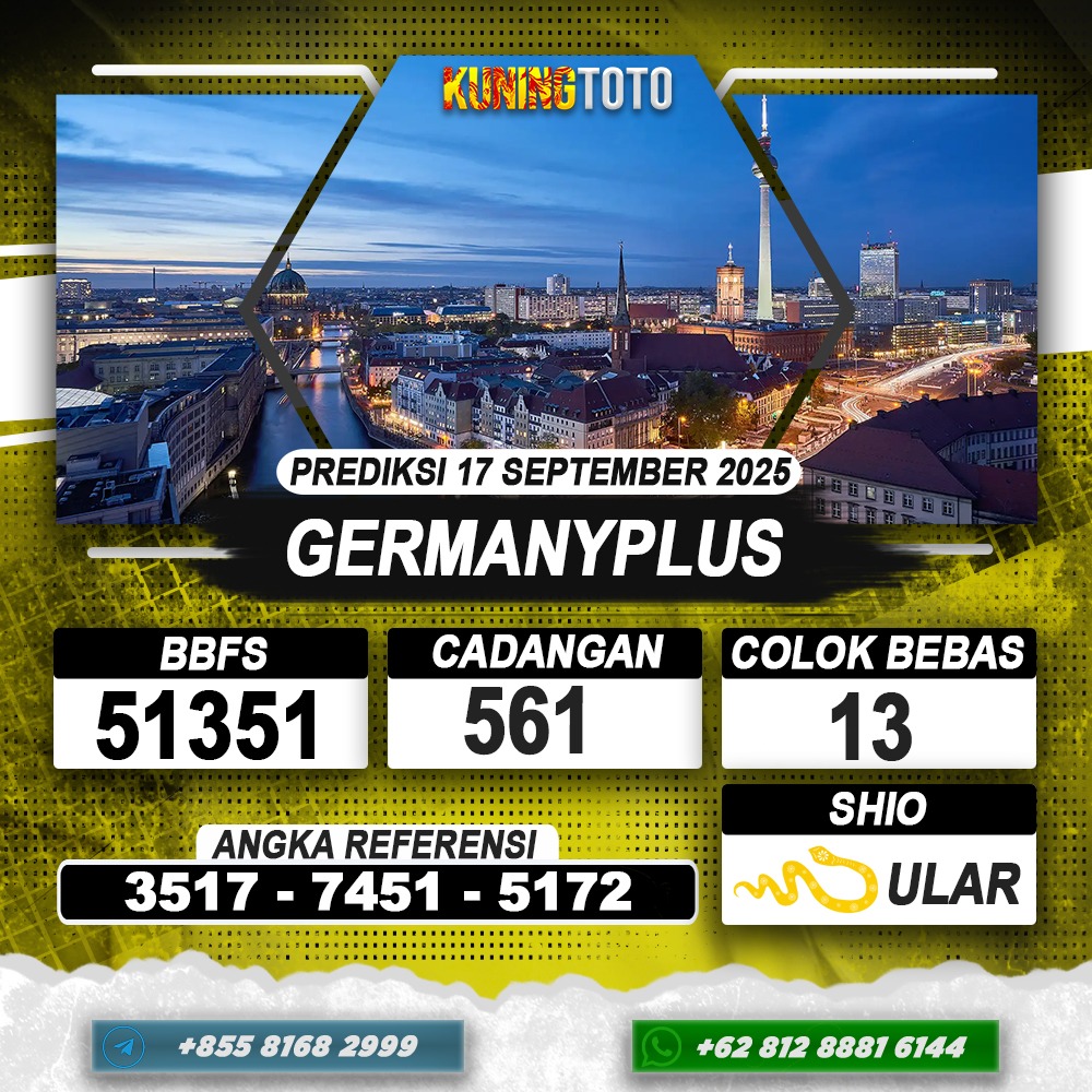 PREDIKSI GERMANYPLUS 17 SEPTEMBER 2025 | PREDIKSI TOGEL KUNINGTOTO