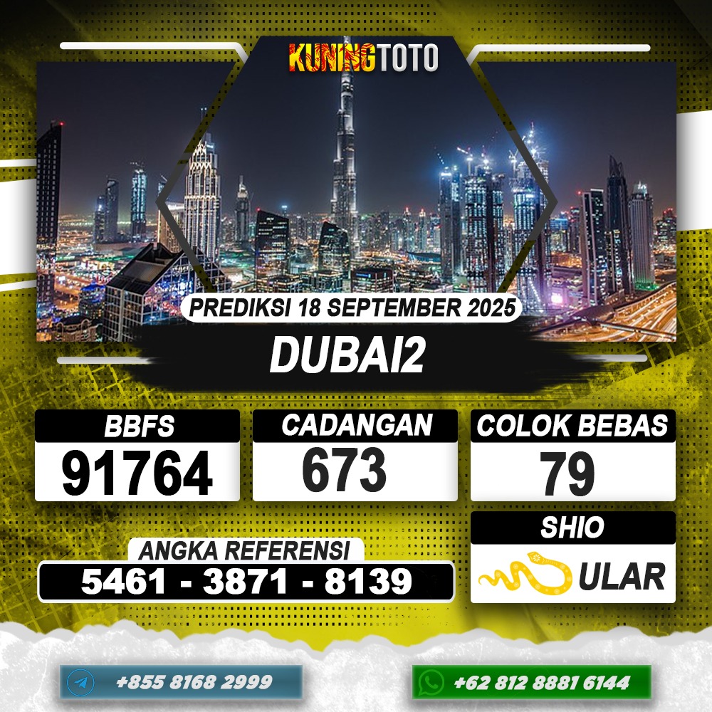 PREDIKSI DUBAI2 18 SEPTEMBER 2025 | PREDIKSI TOGEL KUNINGTOTO