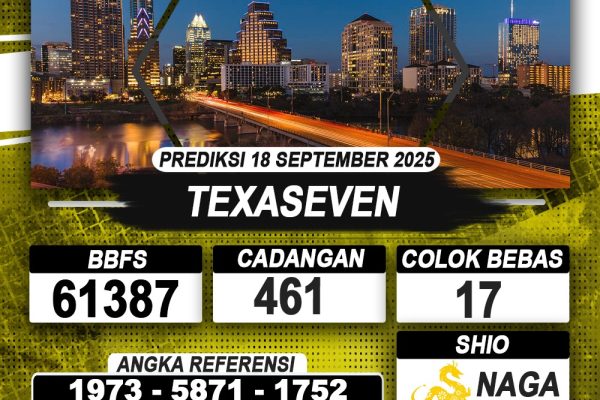 PREDIKSI TEXASEVEN 18 SEPTEMBER 2025 | PREDIKSI TOGEL KUNINGTOTO