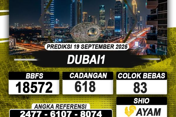 PREDIKSI DUBAI1 19 SEPTEMBER 2025 | PREDIKSI TOGEL KUNINGTOTO