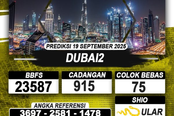 PREDIKSI DUBAI2 19 SEPTEMBER 2025 | PREDIKSI TOGEL KUNINGTOTO