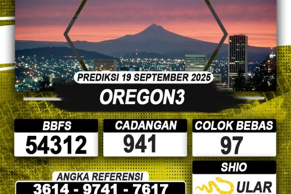 PREDIKSI OREGON3 19 SEPTEMBER 2025 | PREDIKSI TOGEL KUNINGTOTO