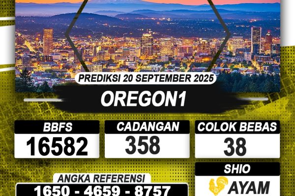 PREDIKSI OREGON1 20 SEPTEMBER 2025 | PREDIKSI TOGEL KUNINGTOTO