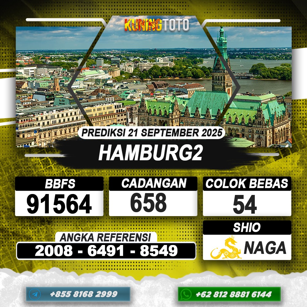 PREDIKSI HAMBURG2 21 SEPTEMBER 2025 | PREDIKSI TOGEL KUNINGTOTO