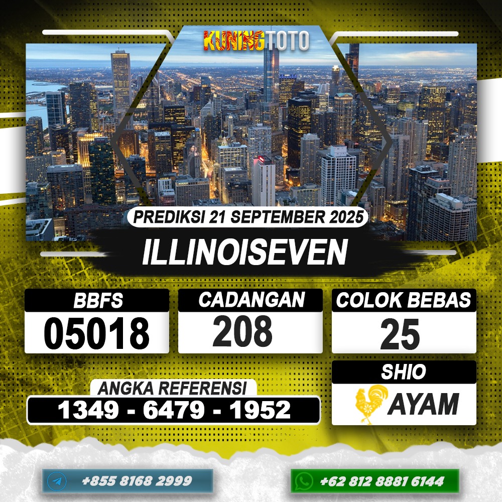 PREDIKSI ILLINOISEVEN 21 SEPTEMBER 2025 | PREDIKSI TOGEL KUNINGTOTO