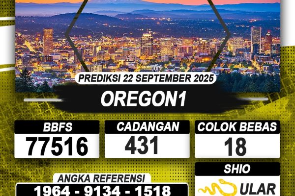 PREDIKSI OREGON1 22 SEPTEMBER 2025 | PREDIKSI TOGEL KUNINGTOTO