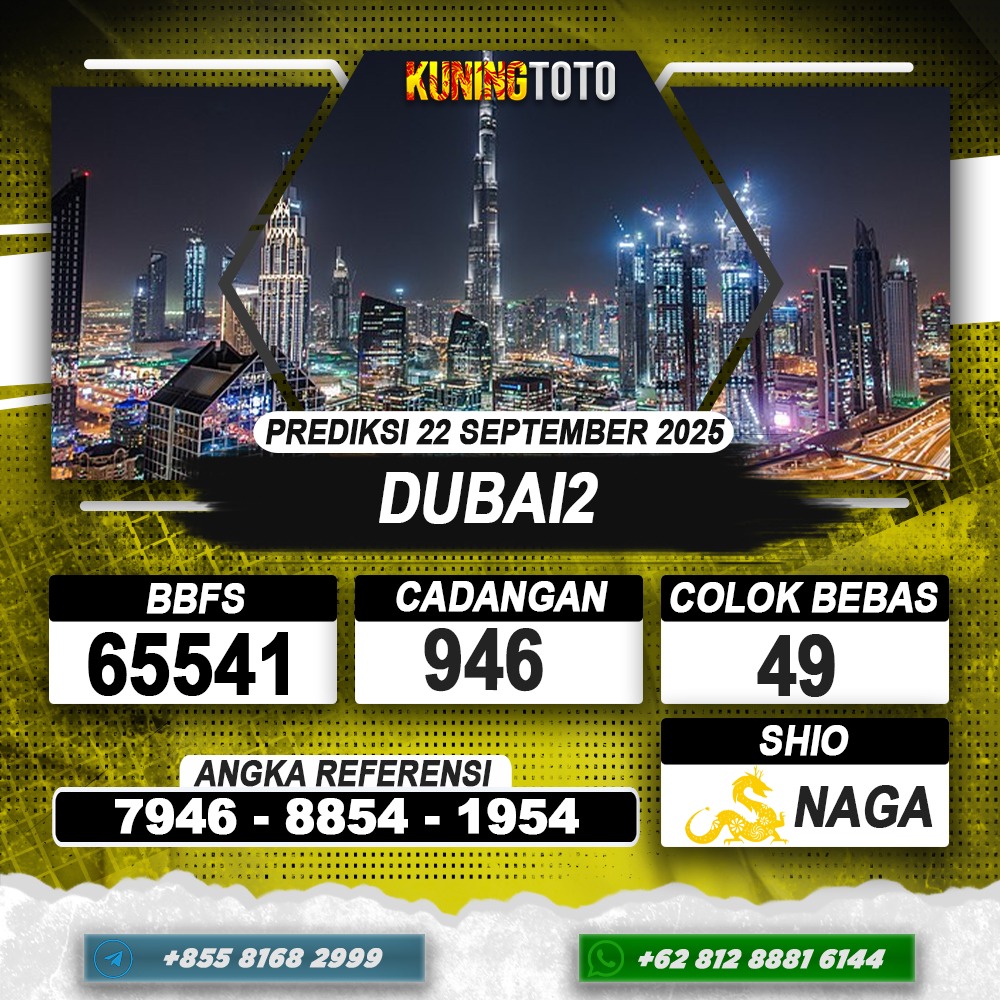 PREDIKSI DUBAI2 22 SEPTEMBER 2025 | PREDIKSI TOGEL KUNINGTOTO