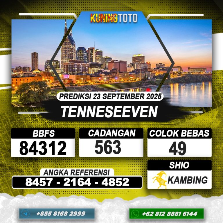 PREDIKSI TENNESEEVEN 23 SEPTEMBER 2025 | PREDIKSI TOGEL KUNINGTOTO