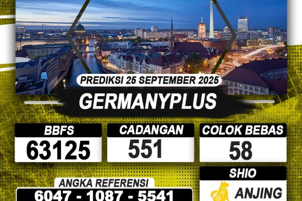 PREDIKSI GERMANYPLUS 25 SEPTEMBER 2025 | PREDIKSI TOGEL KUNINGTOTO