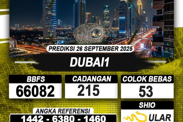 PREDIKSI DUBAI1 26 SEPTEMBER 2025 | PREDIKSI TOGEL KUNINGTOTO