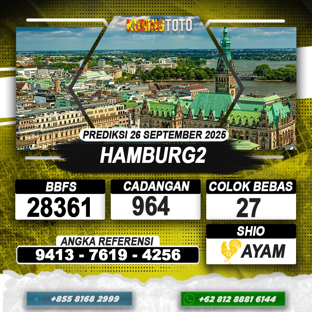PREDIKSI HAMBURG2 26 SEPTEMBER 2025 | PREDIKSI TOGEL KUNINGTOTO