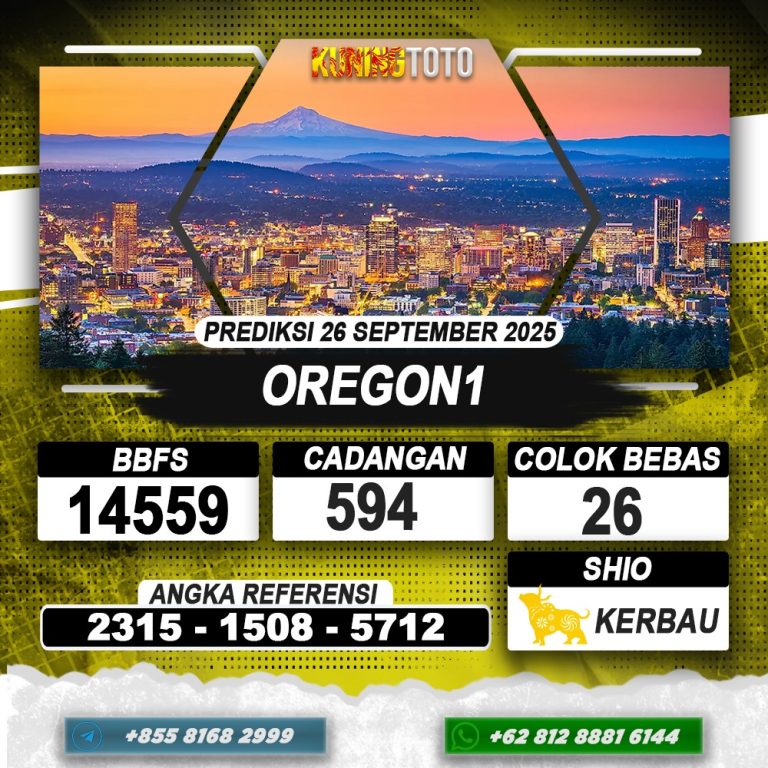 PREDIKSI OREGON1 26 SEPTEMBER 2025 | PREDIKSI TOGEL KUNINGTOTO