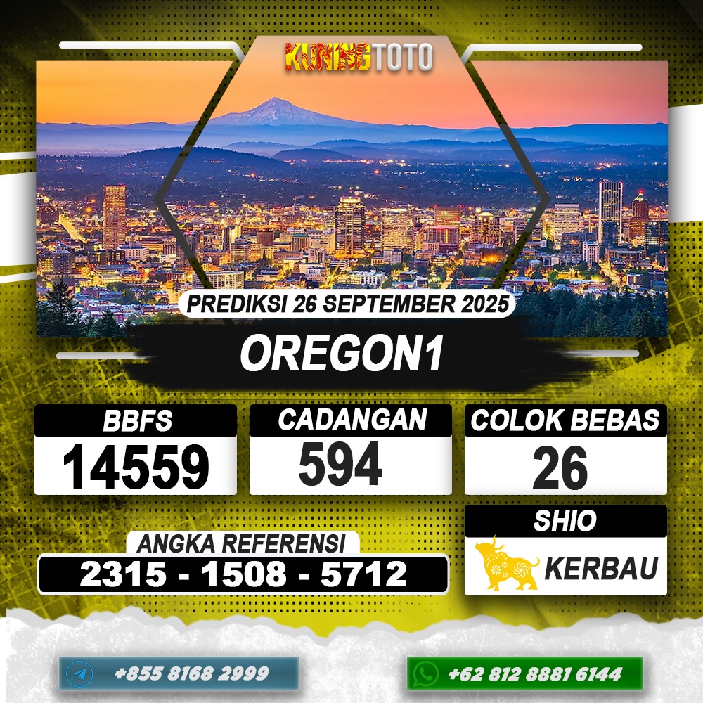 PREDIKSI OREGON1 26 SEPTEMBER 2025 | PREDIKSI TOGEL KUNINGTOTO