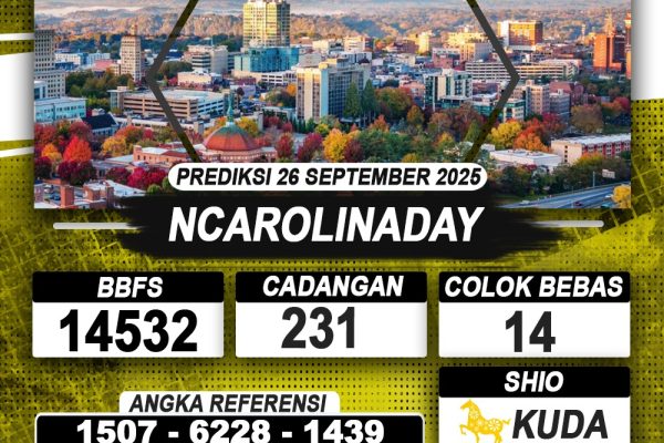 PREDIKSI NCAROLINADAY 26 SEPTEMBER 2025 | PREDIKSI TOGEL KUNINGTOTO