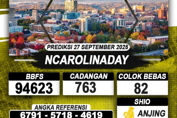 PREDIKSI NCAROLINADAY 27 SEPTEMBER 2025 | PREDIKSI TOGEL KUNINGTOTO