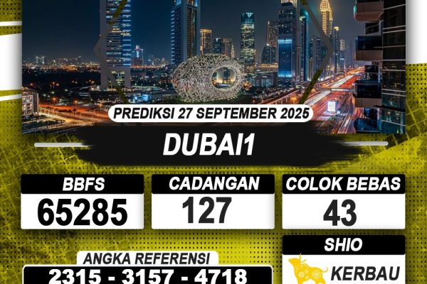 PREDIKSI DUBAI1 27 SEPTEMBER 2025 | PREDIKSI TOGEL KUNINGTOTO