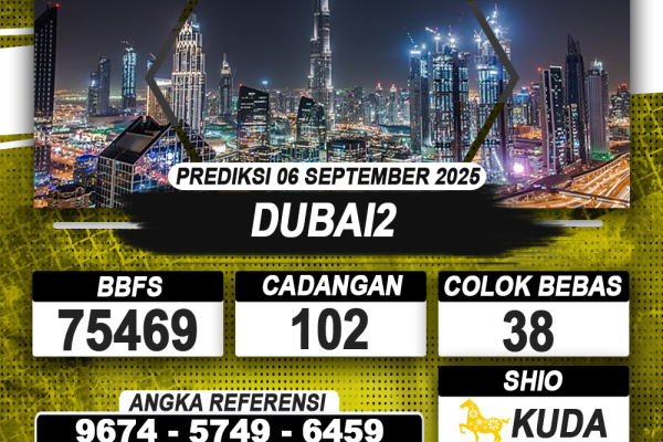 PREDIKSI DUBAI2 06 SEPTEMBER 2025 | PREDIKSI TOGEL KUNINGTOTO