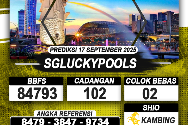 PREDIKSI SGLUCKYPOOLS 17 SEPTEMBER 2025 | PREDIKSI TOGEL KUNINGTOTO